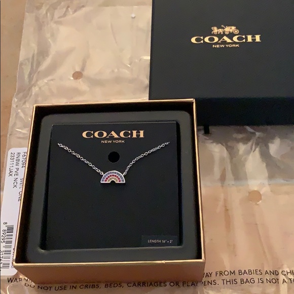 Coach Rainbow Silver Necklace. - Picture 2 of 6